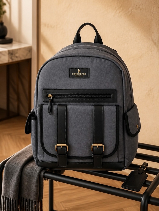 London Fog Other - London Fog Gray Men's Backpack - Stylish Everyday Carry